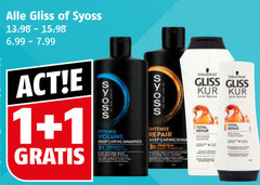  1 gliss syoss intense volume deep caring shampoo repair corner kur total 