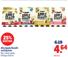  apple bandit appelcider 6 25 45 300 alcohol vrij cider crisp for best tasting 6x 0.0 juicy frisse alcoholvrije zachte fruitige lichtdroog classic natuurlijke lichtdroge raspberry fris zoet multipacks ml 