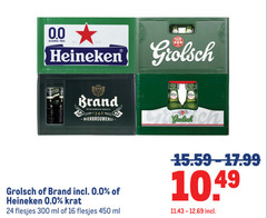  brand heineken 0.0 grolsch krat bier 16 24 300 450 alcohol free wylre bierbrouwerij pilsner ml 