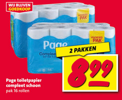  page toiletpapier 2 16 schoon pak rollen voordeel compleet pakken 