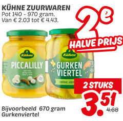 2 140 670 970 1723 keuhne zuurwaren pot gram . van     2.03 tot 4.43 piccalilly zoetzuur aigres doux sweet   sour halve prijs gurken viertel aigre bijvoorbeeld gurkenviertel stuks 3.51 4.68 