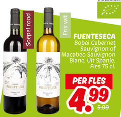  rode wijn witte fuente soepel rood fris wit bobal cabernet sauvignon macabeo blanc spanje fles 5.99 