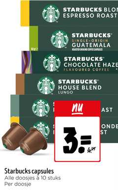 starbucks koffiecups 3 10 house blend blond espresso roast ge single origin guatemala roasted ground coffee capsules chocolate hazelnoten flavoured lungo doosjes stuks doosje 