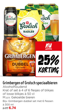  grimbergen grolsch speciaalbieren 4 6 25 50 300 meester kanon citroen radler meesterschap abbaye opgericht 1128 dubbel rijk fruitig bitter boeren krat blikjes bieren flessen ml 