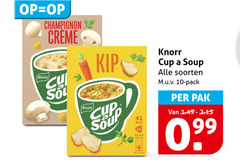  cup a soup knorr soep 10 99 champignon creme kip sour soorten pack pak 