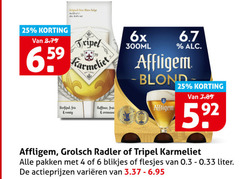  affligem grolsch karmeliet speciaalbieren 4 6 25 belgisch bier biere belge tripel 6x 300ml blond verfijnd fris radler pakken blikjes liter varieeren 