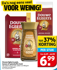 douwe egberts oploskoffie koffiepads koffiebonen 2 3 4 5 6 7 120 200 500 weinig meester pads joure aroma rood d.e rc koffiepad koffiebranders excellent gold cups evenwichtig smooth stuk bonen zakken stuks potten 