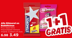  stimorol bubblicious kauwgom 1 2 6 strawberry splash kassa original pakken stuks sugar free 