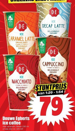  douwe egberts ijskoffie 40 250 less plastic ice caramel latte creamy macchiato coffee beker ml blik decaf cappuccino 