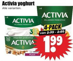  danone activia vruchtenyoghurt 4 yoghurt miljarden probiotica active x4 pack evan vezels muesli 
