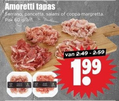  tapas salami pancetta 60 amoretti serrano coppa pak 