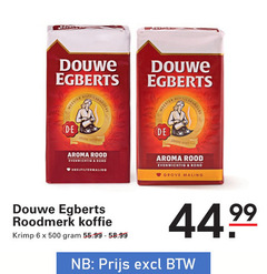  douwe egberts koffie 6 500 meester koffiebranders joure aroma rood evenwichtig rond snelfiltermaling d.e grove maling roodmerk krimp 