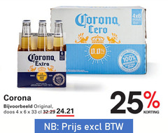  corona speciaalbieren 4 6 25 33 100 with natura 0.0 la since cerveza original doos alcohol free bel ingredients natural 