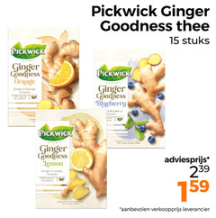  pickwick thee 1 15 100 ginger goodness orange infusion blueberry fusion lemon natural caffeine mask stuks 