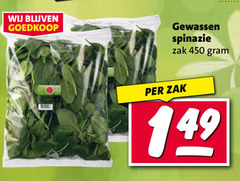  spinazie 450 gewassen zak 
