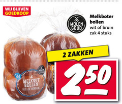  bolletjes 2 4 molen melkwit bollen vers voc goud wit bruin zak stuks zakken 