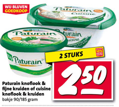  paturain roomkaas 2 10 fishcuisine knoflook fijne kruiden cuisine bakje 90 stuks 