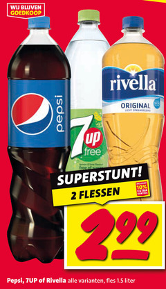  rivella 7-up pepsi frisdrank cola 2 10 99 up free original licht back fu flessen fles liter 