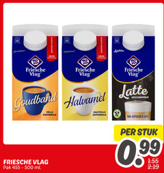  friesche vlag koffiemelk 10 goudband vertrouwde receptuur halvamel nieuwe latte volle halfvolle opschuimmelk cappuccino pak ml stuk 