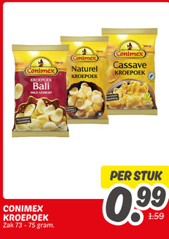  conimex kroepoek recyclebare bali mild gekruid cassave naturel zak stuk 99 
