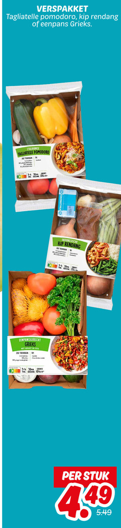 groentenpakket 2 100 250 300 verspakket tagliatelle pomodoro kip rendang eenpans grieks italiaanse 30mm groente pers eenpansgerecht feta grace indonesische tw stuk 4 