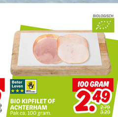  slagersachterham kipfilet 100 biologisch beter leven bio achterham pak ca. 