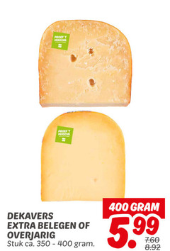 kaas 350 400 proef dekavers belegen overjarig stuk ca. 5 99 