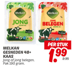  melkan kaasplakken 99 jong goudse 48 belegen gesneden kaas pak stuk 