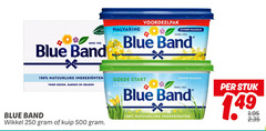 8 100 149 250 500 1923 planta sinds blue band halvarine  8 vitamines voordeelpak zonder palmolie        natuurlijke ingredieenten goede start   calcium voor koken   bakken en braden   wikkel gram of kuip . per stuk 1.95 2.35 