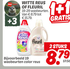  color reus witte fleuril wasmiddel 1 2 19 3 mt19-29 wasbeurten stuks 