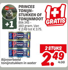  princes tonijn in blik 1 2 160 stukken tonijnmoot zonnebloemolie olijfolie water tonijnstukken stuks 
