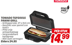  grillplaat 27 tomado panini grill grilloppervlak 14 5 cm vrije antiaanbaklaag vergrendelbare handgreep watt vermogen elders free stuk 
