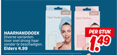  handdoek peach hair haarhanddoek droog haar elders stuk 