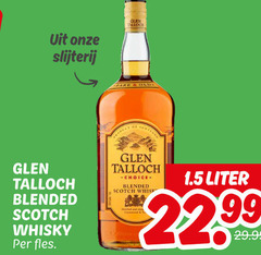  glen talloch whisky slijterij old blended scotch fles liter 22 99 