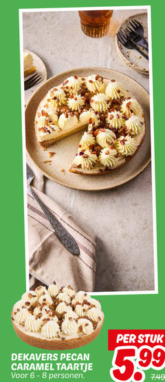  taart dekavers pecan caramel taartje personen stuk 5 99 