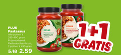  plus huismerk pastasaus 1 2 potten basilicum tomaat tradizionale 
