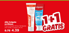  colgate elmex tandpasta 1 2 anti tubes ml caries original fc dual protective shield fresh gel strong breath protection 