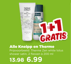 1 2 200 therme zen white lotus shower satin kneipp refres   gratis alle en prijsvoorbeeld     flessen e  ml 13.98 6.99 