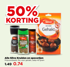  silvo kruiden 40 50 mix gehakt zwarte peper italiaanse mild specerijen zakje 