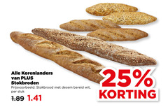  stokbrood 25 korenlanders stokbroden bereid wit stuk 