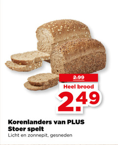  brood korenlanders spelt licht zonnepit gesneden 