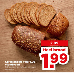  brood korenlanders vloerbrood donker volkoren zonnepit gesneden 