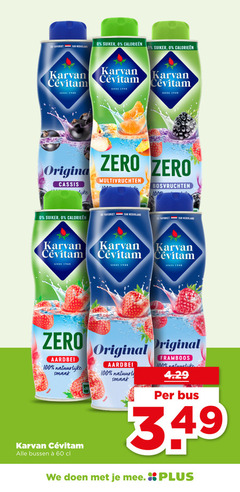  karvan cevitam limonadesiroop 60 100 1948 suiker favoriet nederland tam origina cassis zero multivruchten bosvruchten aardbei natuurlijke bussen original framboos bus doen 