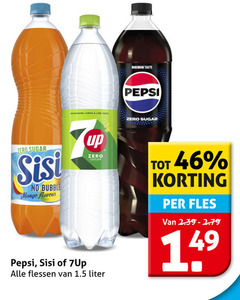  7-up pepsi sisi cola frisdrank 46 taste refreshing lemon lime zero sugar bubble mango flavour up flessen liter fles 