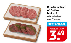  rundertartaar biefstuk 2 duitse schalen stuks schaal 