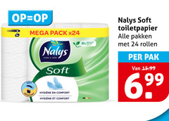  nalys toiletpapier 24 80 mega pack soft hygiene comfort pakken rollen pak 