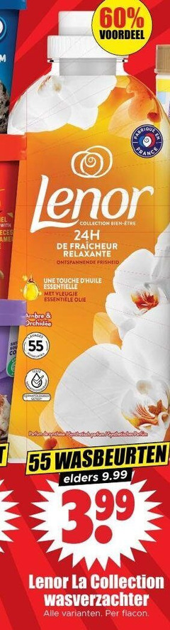  lenor wasverzachter 55 60 voordeel france with pieces collection fraicheur relaxante ontspannende touche essentielle vleugje olie ambre orchidee parfum wasbeurten elders la flacon 
