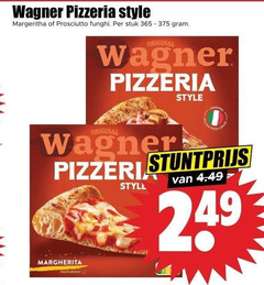  wagner diepvriespizza pizzeria style margherita prosciutto funghi stuk original 