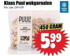  garnalen 450 klaas wokgarnalen zak fresh frozen wok vries vers 