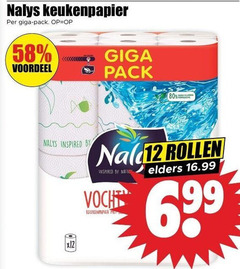 nalys keukenpapier 80 giga pack voordeel inspired by rollen nature elders vocht 